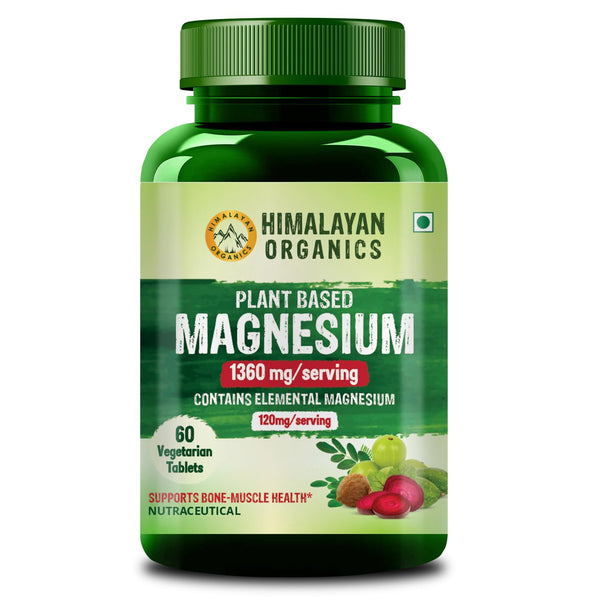 Himalayan Organics Plant-Based Magnesium 1360 mg Capsules - Distacart