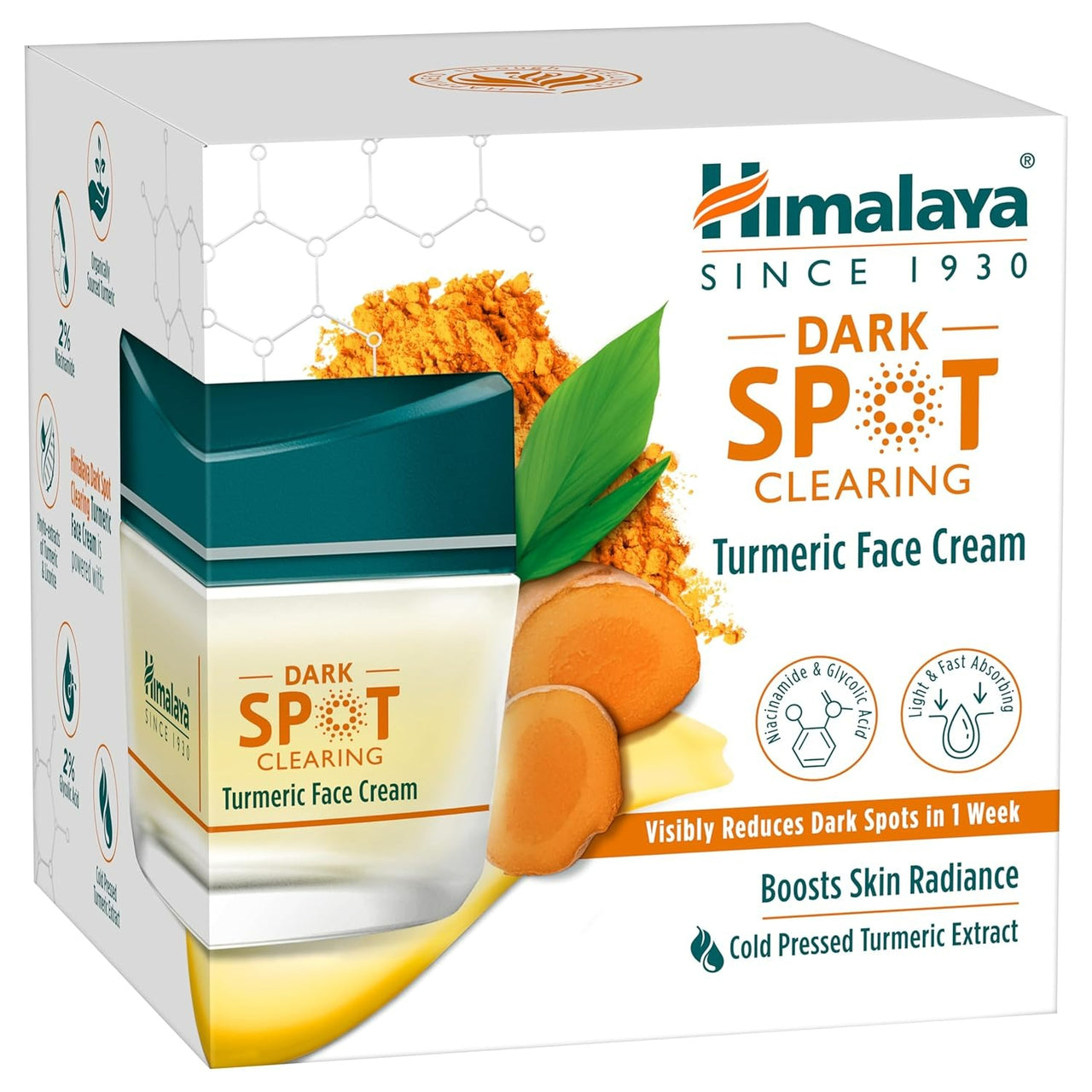 Himalaya Dark Spot Clearing Turmeric Face Cream - Distacart