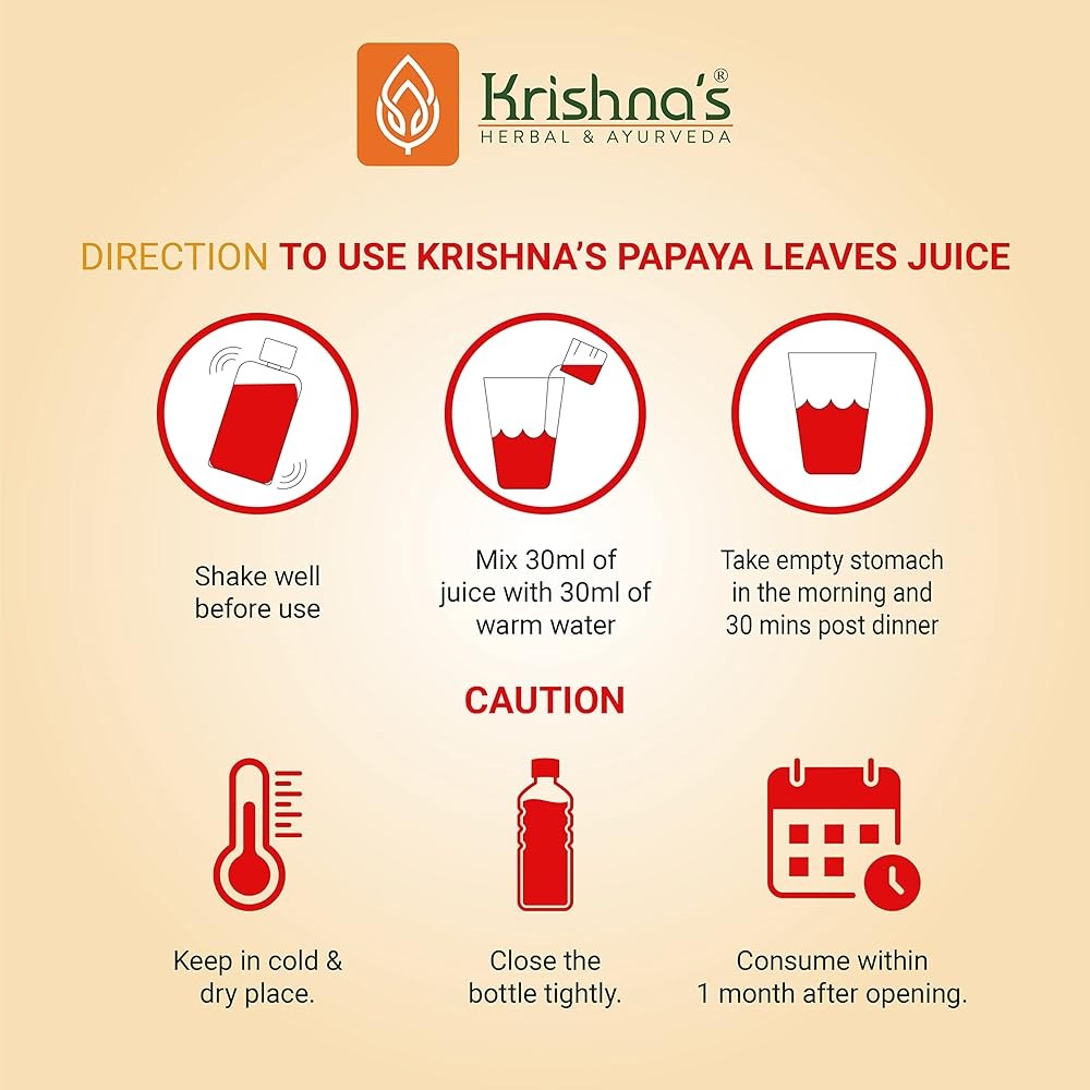 Krishna's Herbal & Ayurveda Papaya Leaf Juice