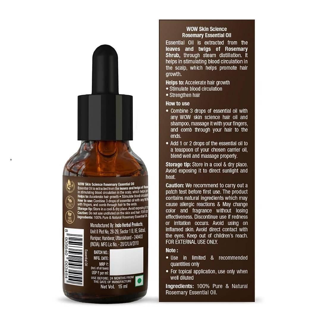 Wow Skin Science Rosemary Essential Oil - Distacart