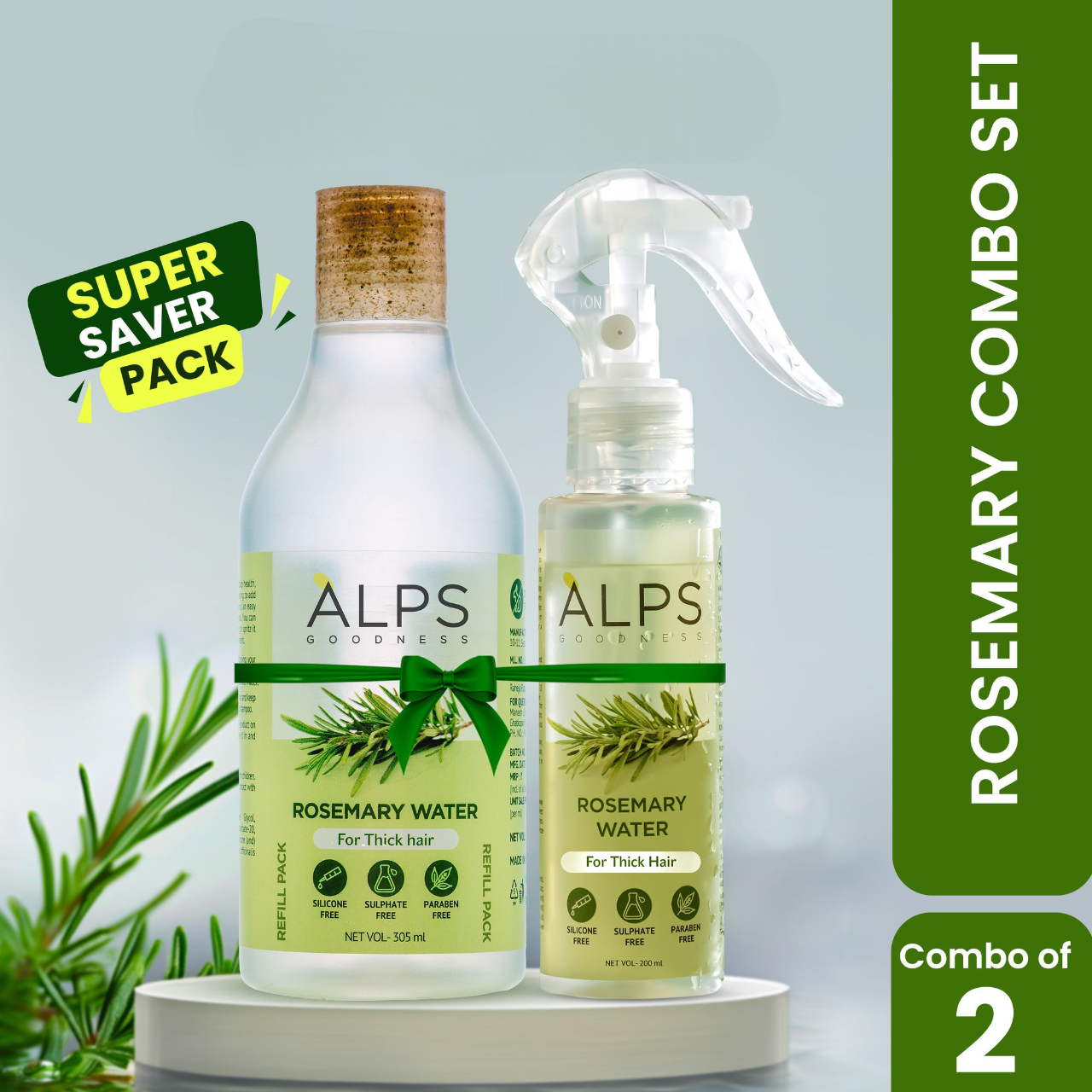 Alps Goodness Hair Growth Expert Kit with Rosemary Water Spray & Rosemary Water Refill