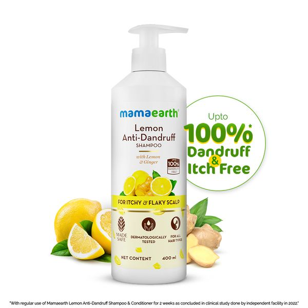 Mamaearth Lemon Anti-Dandruff Shampoo For Itchy & Flaky Scalp