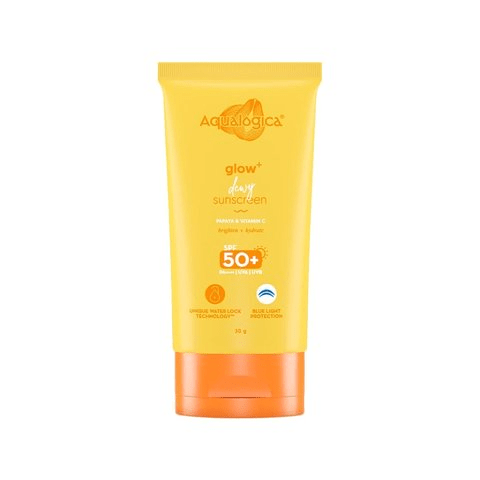 Aqualogica Glow + Dewy Sunscreen With Papaya & Vitamin C SPF 50+ PA++