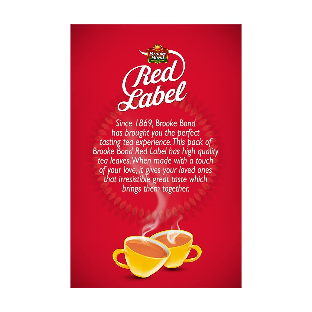 Brooke Bond Red Label Tea | Premium Powdered Strong Black Chai from the Best Choosen Leaves