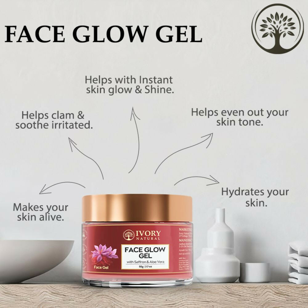 Ivory Natural Face Glow Gel For Instant Glow And Timeless Radiance, Achieve Glowing And Shiny Face - Distacart