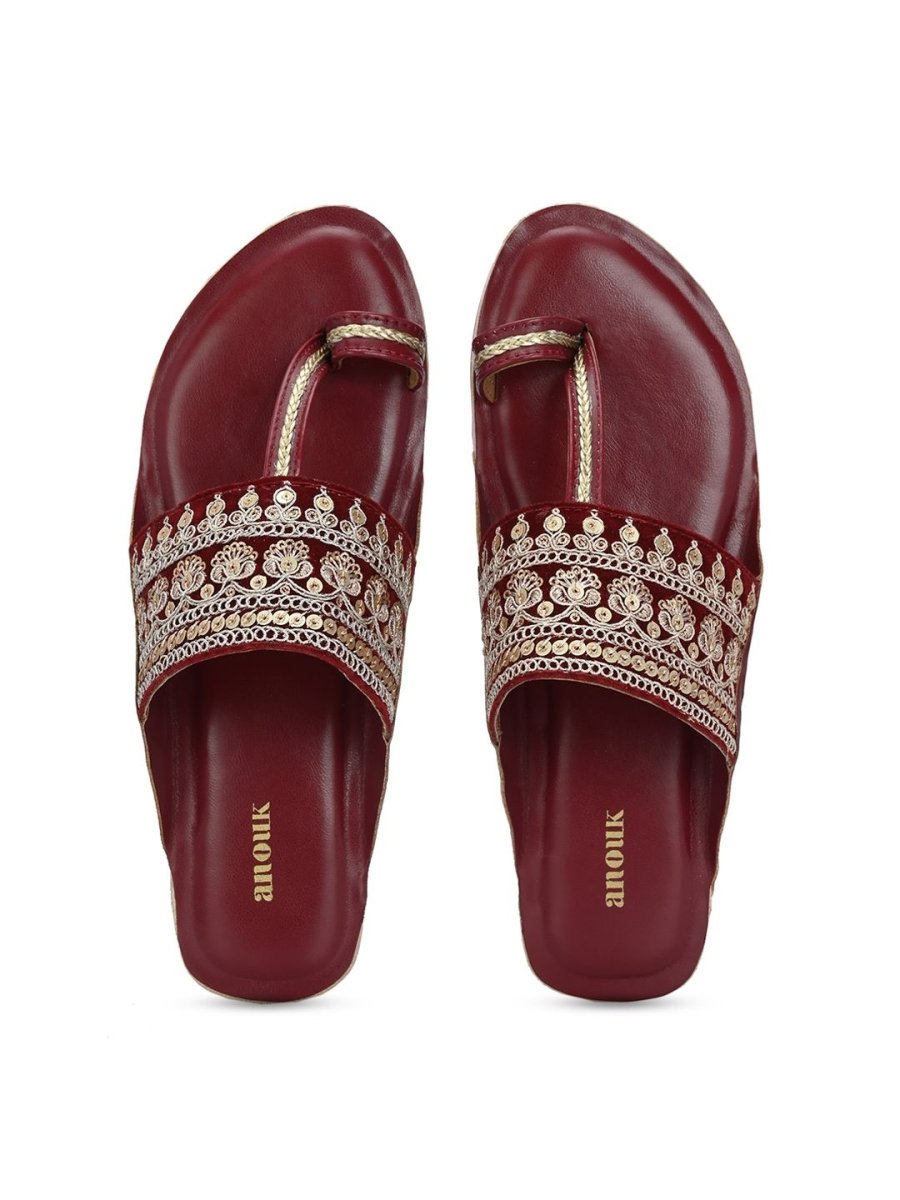 Anouk Women Ethnic - Embellished One Toe Flats