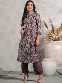 Thumbnail for Anubhutee Floral Printed Mandarin Collar Kurta - Distacart