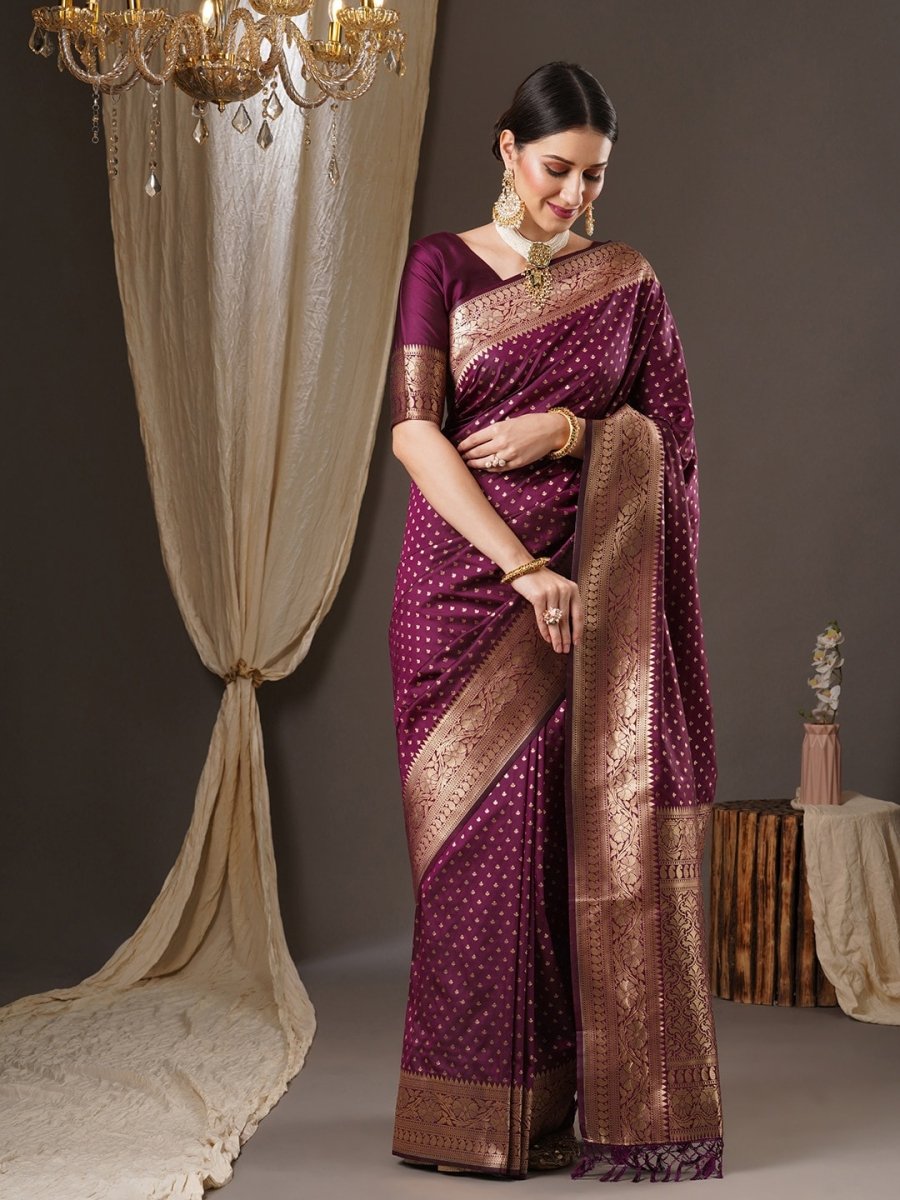 Anouk Woven Design Zari Silk Blend Banarasi Saree - Distacart