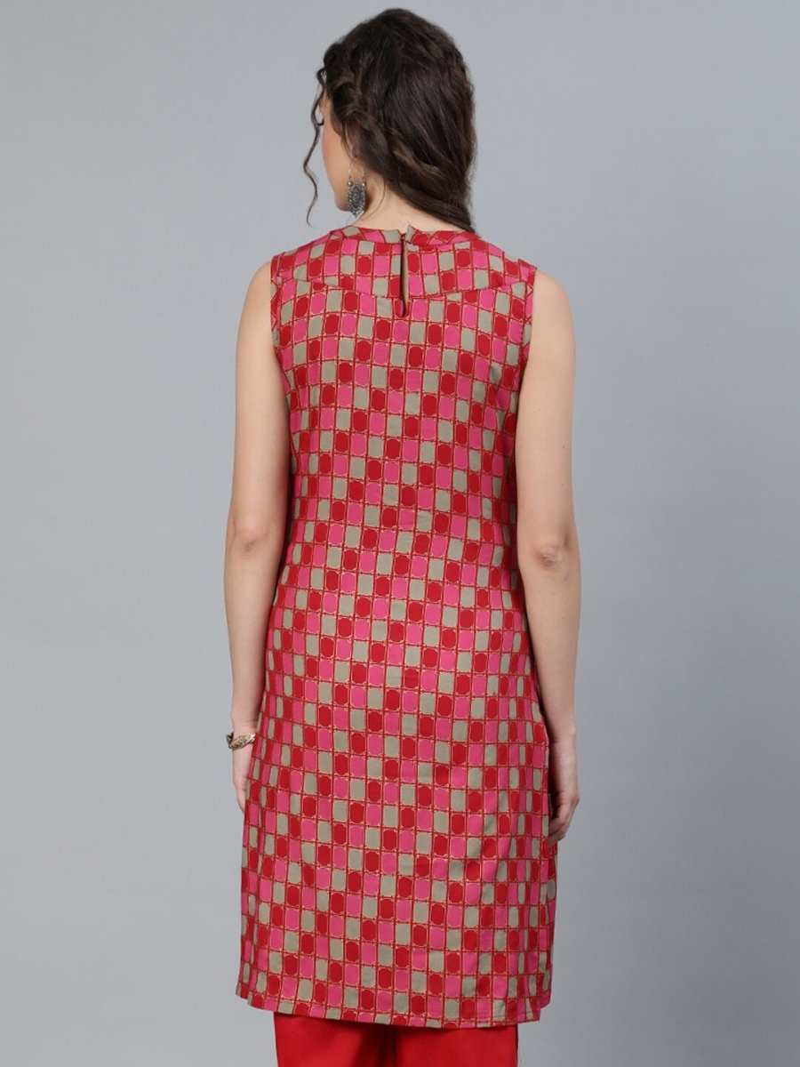 Aks Checked Maternity Kurta - Distacart