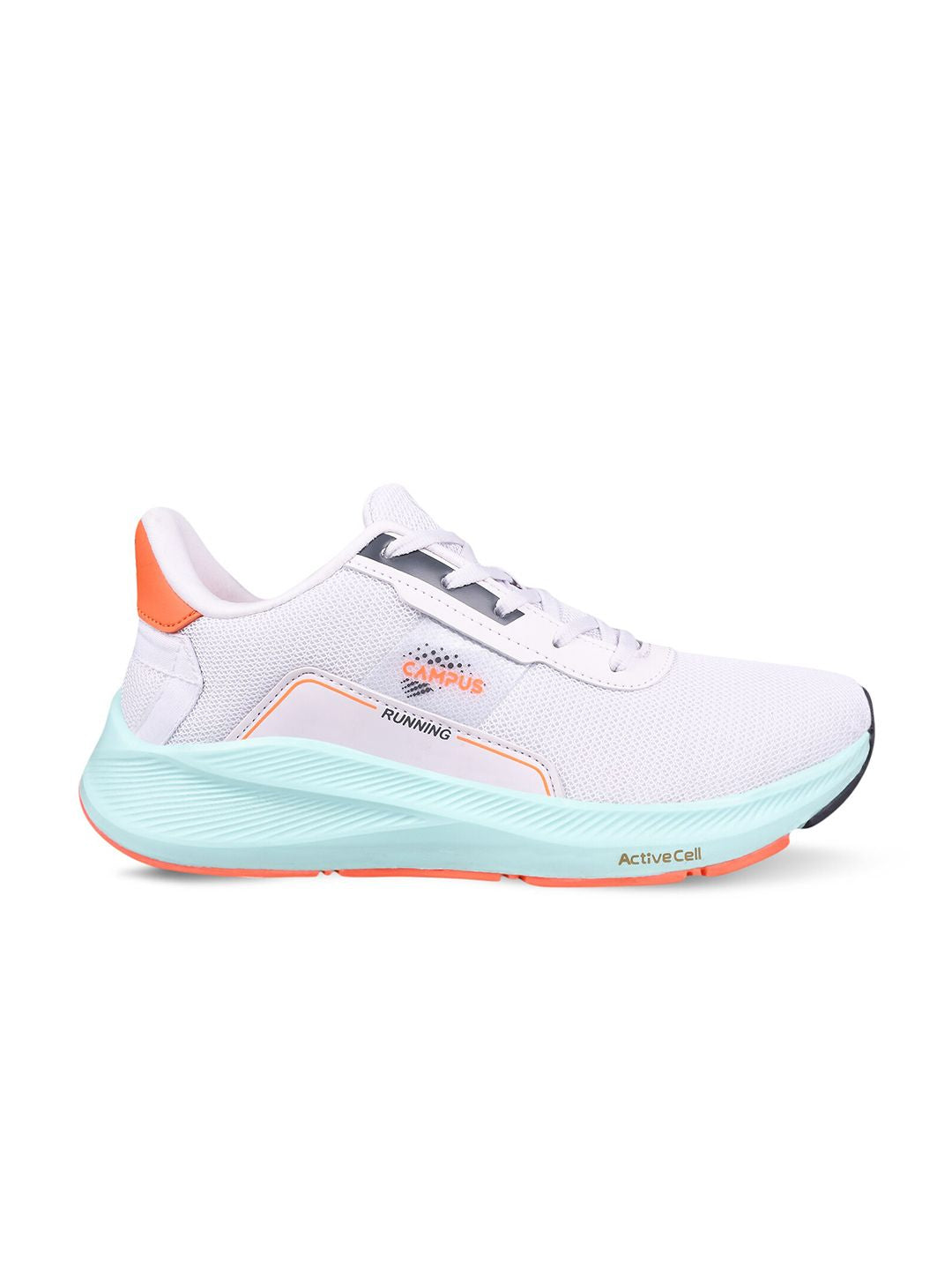 Campus Men White Mesh Running Shoes