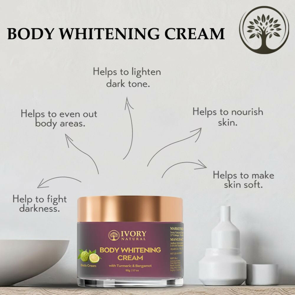 Ivory Natural Body Whitening Cream - Achieve Even Skin Tone And Smooth Texture For A Radiant Glow - Distacart