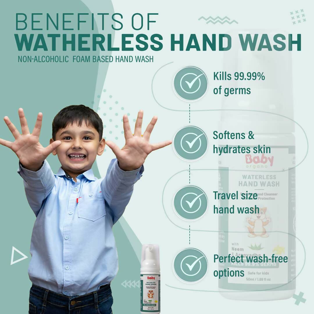 Babyorgano Non Alcoholic Foam Based Waterless Hand Wash for Kids