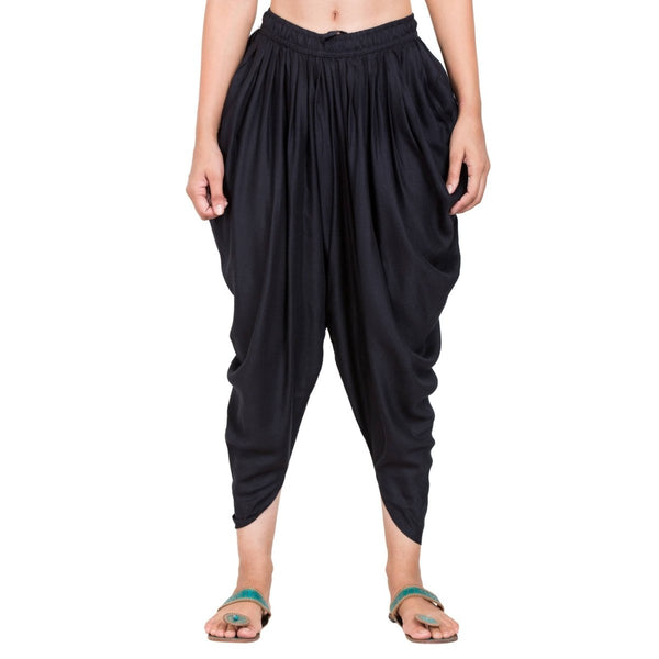 Asmaani Black Color Solid Dhoti Patiala