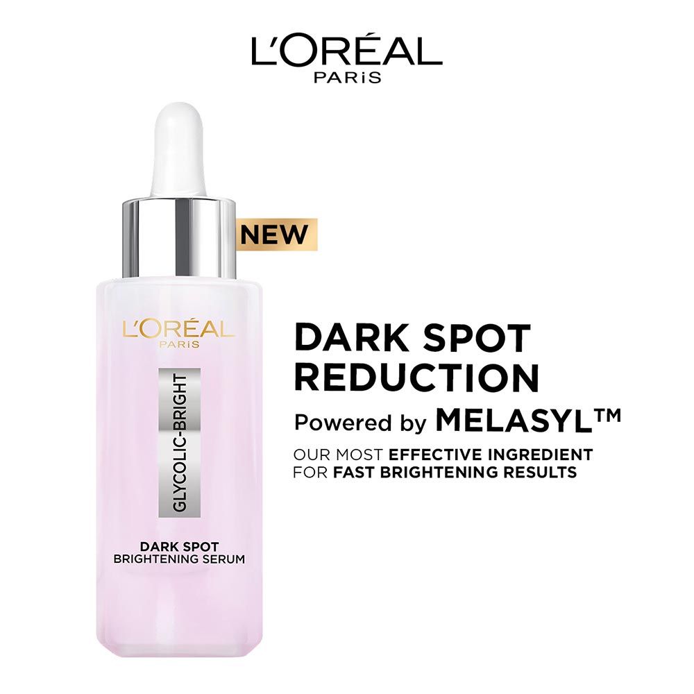 L'Oreal Paris Glycolic Bright 8% [Melasyl + Niacinamide] Face Serum For Brightening Dark Spots