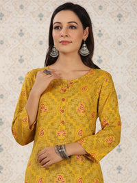 Thumbnail for Ode by House of Pataudi Ethnic Motifs Printed Straight Kurta