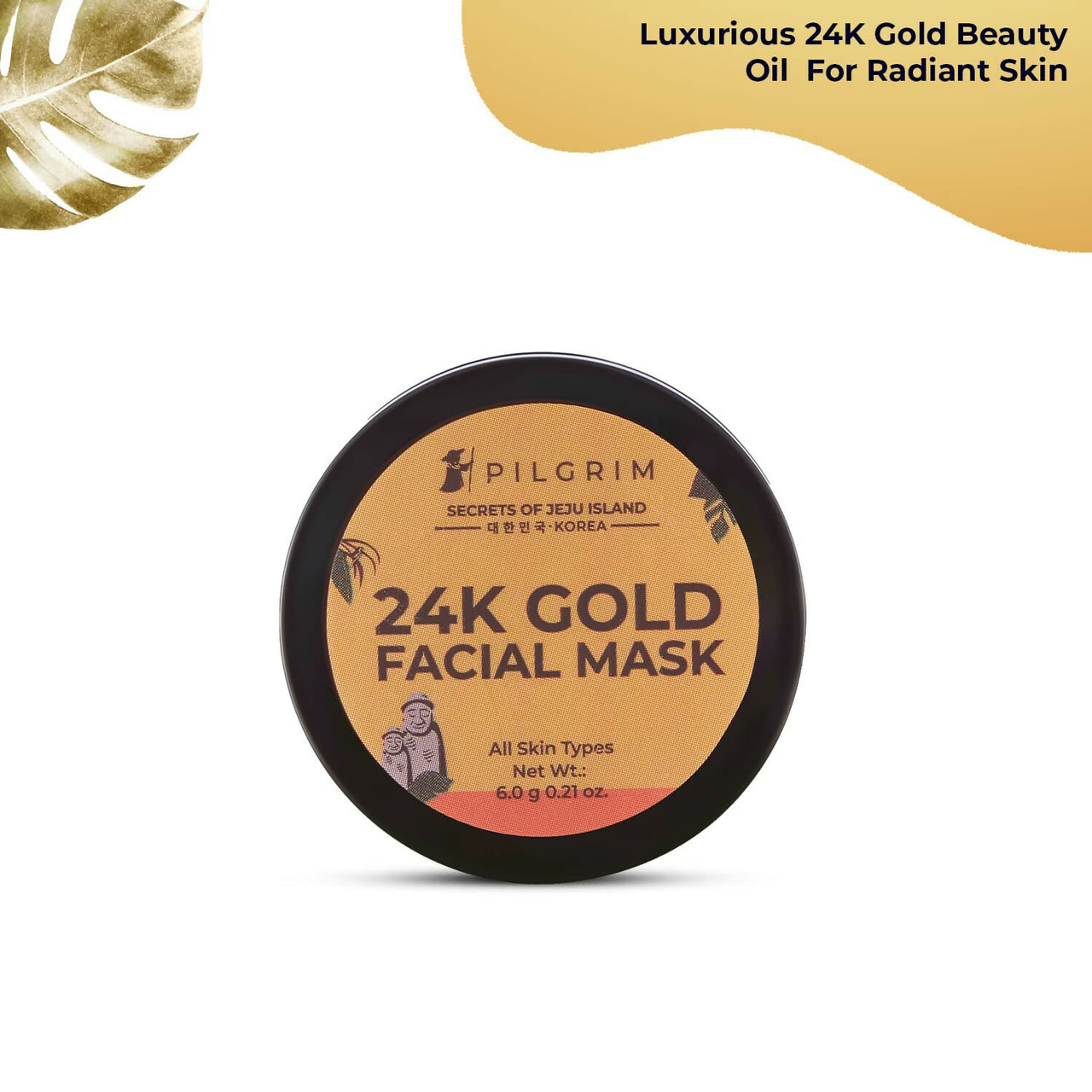 Pilgrim 24K Gold Facial Mask (Mini) For Glowing Skin And Restoring Skin Radiance - Distacart