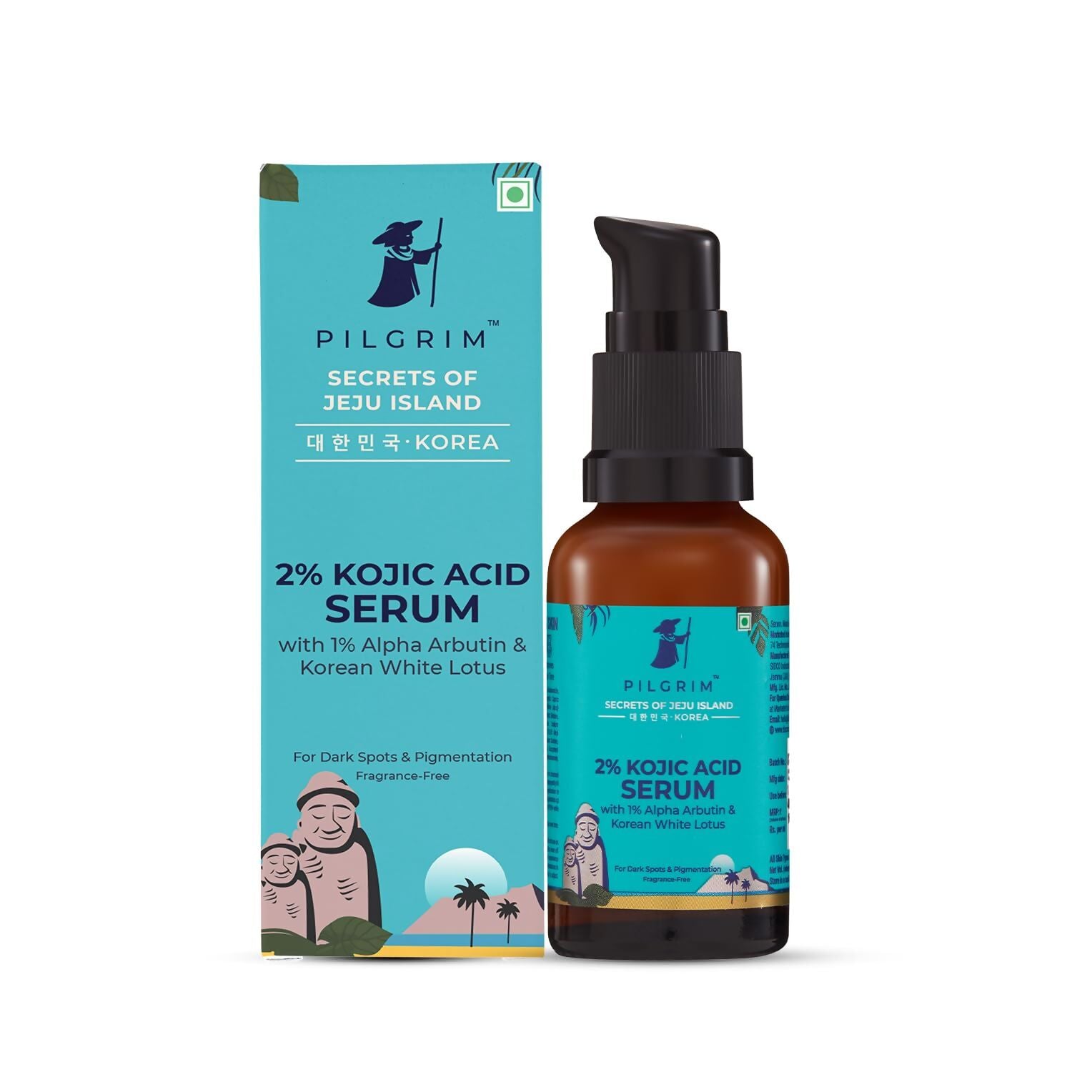 Pilgrim 2% Kojic Acid Serum Arbutin & Korean White Lotus For Acne & Darks spots - Distacart