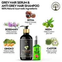 Thumbnail for Ivory Natural Grey Serum And Hair Shampoo Combo Restores Natural Hair Wellness And Nourished, Shiny Hair