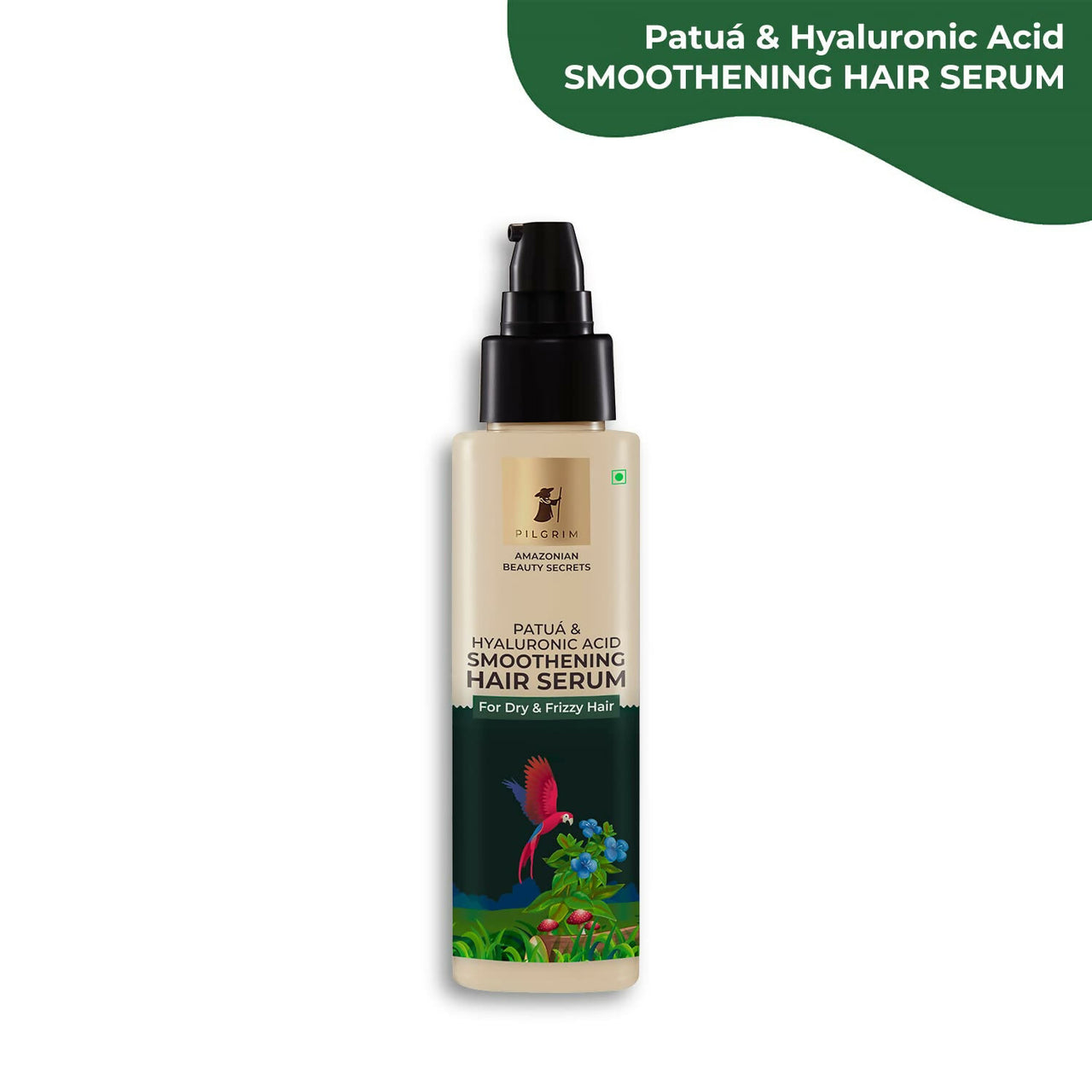 Pilgrim Amazonian Patuá & Hyaluronic Acid Smoothening Hair Serum For Dry & Frizzy Hair, For Hair Smoothening - Distacart