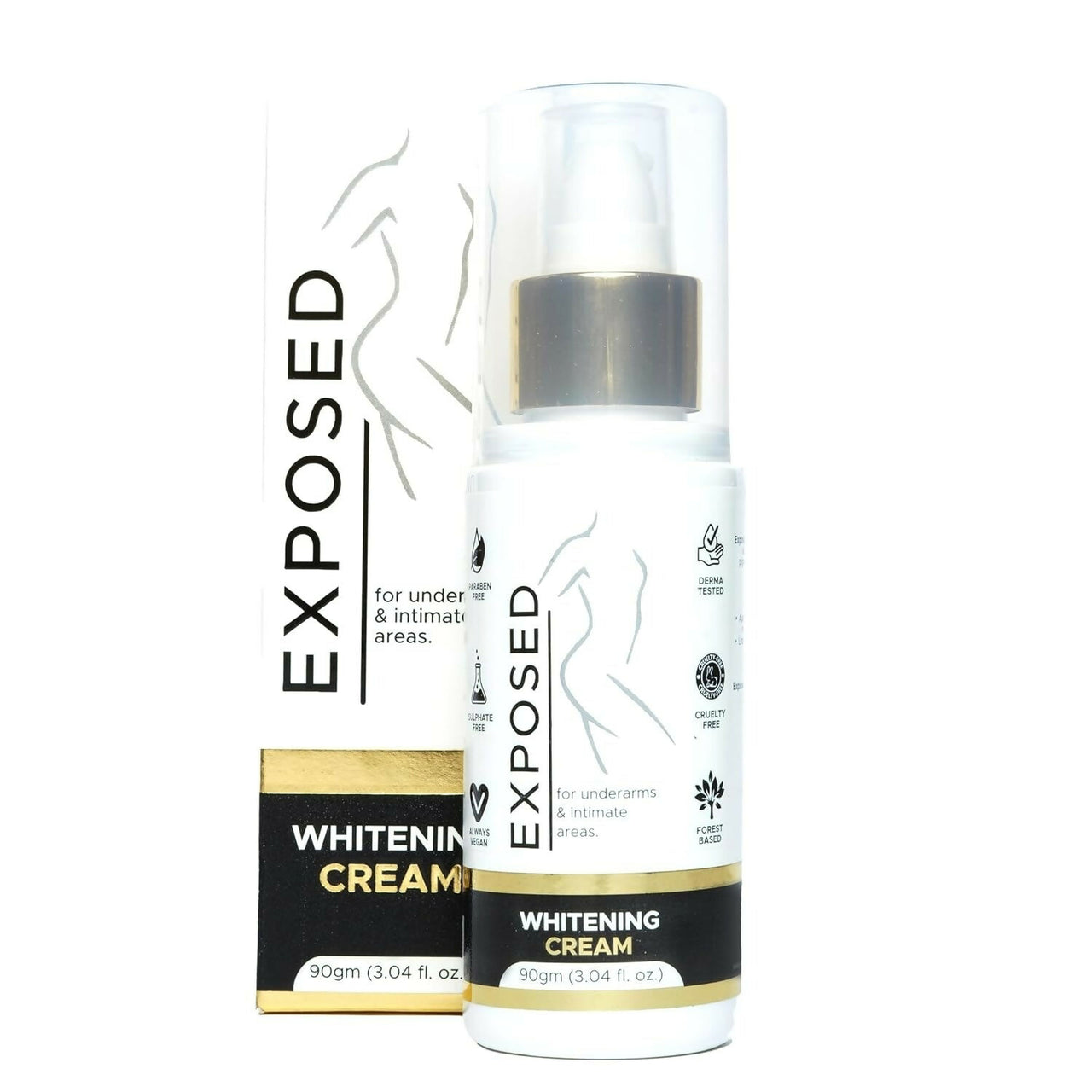 Exposed Whitening Cream For Intimate Areas Dark Underarms Elbows, Neck - Distacart