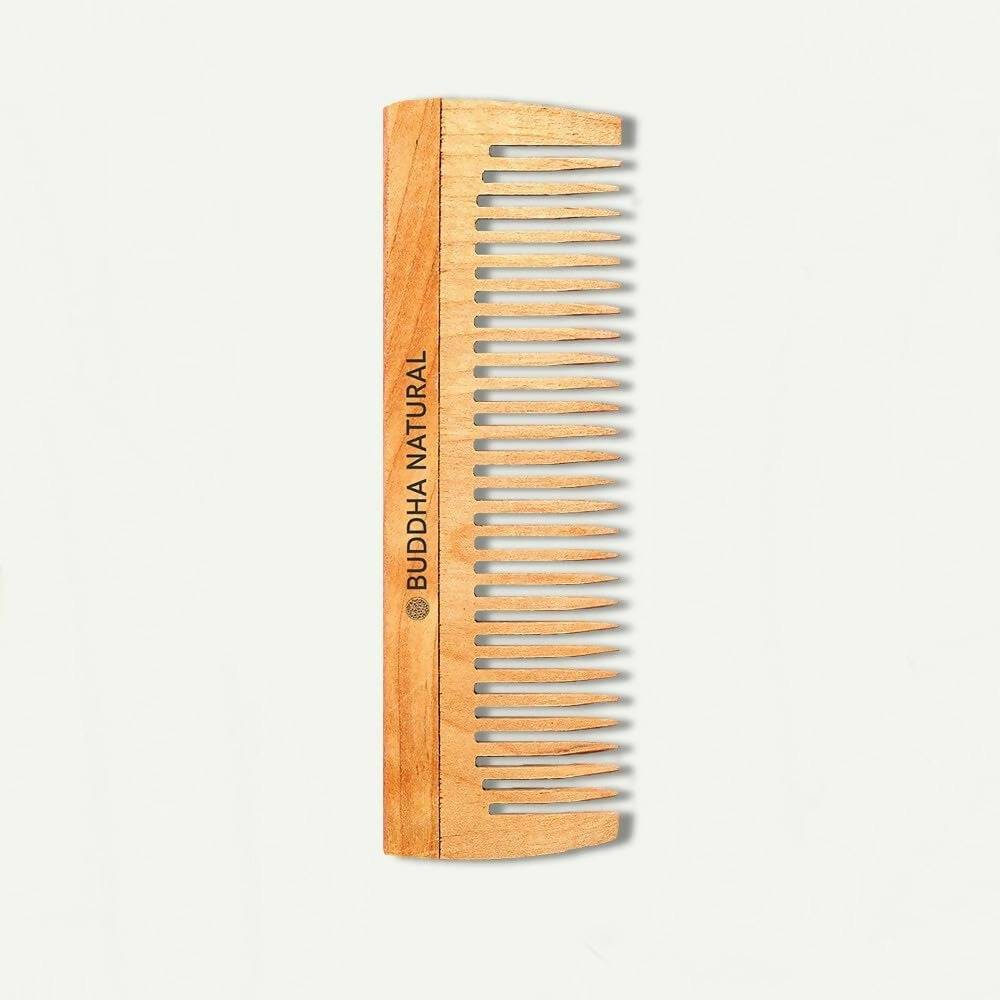 Buddha Natural Baby Wide Tooth Comb - Kacchi Neem Wood Comb