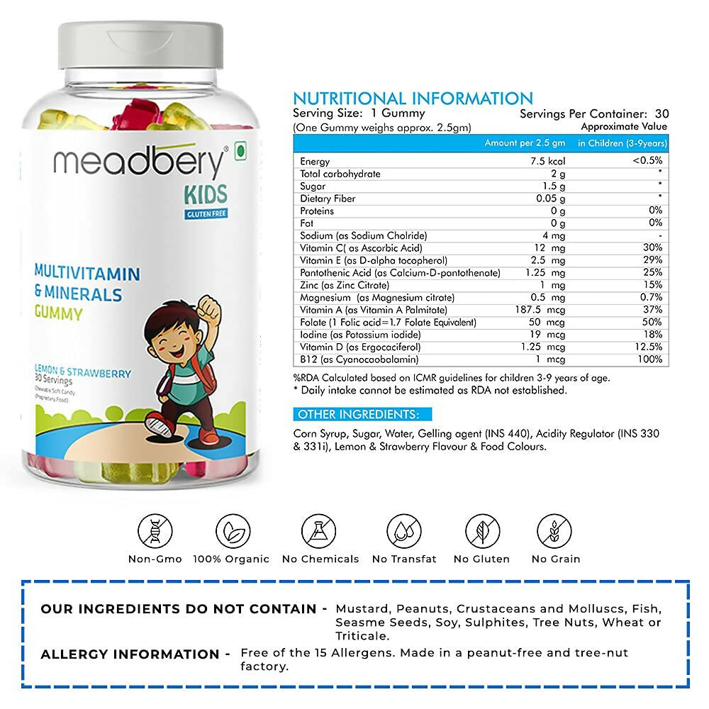 Meadbery Kids Multivitamin Gummy - Distacart