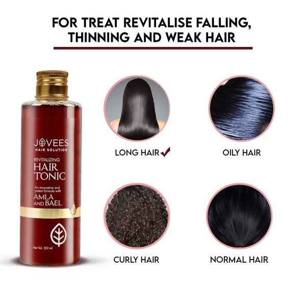 Jovees Revitalising Amla & Bael Hair Tonic For Long, Strong & Thick Hair