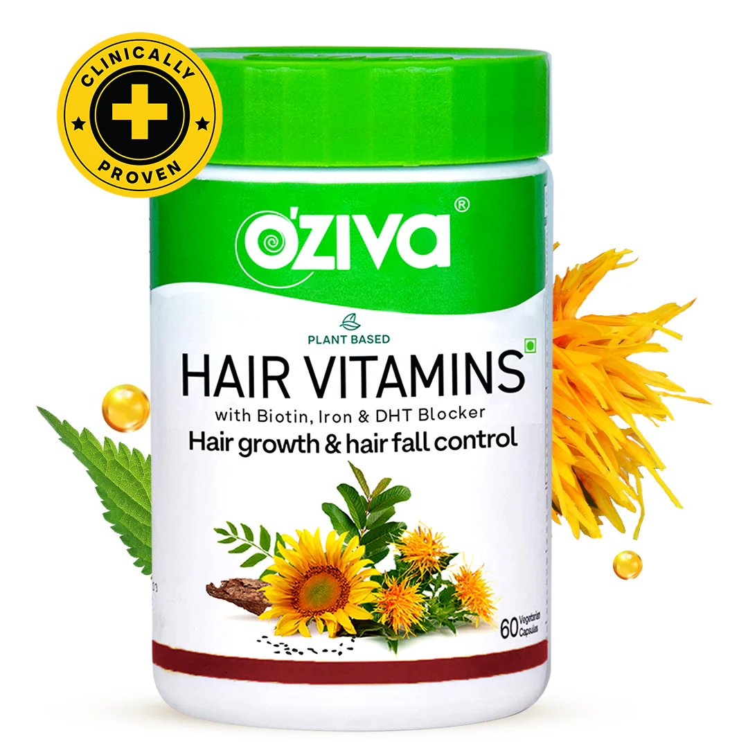 OZiva Hair Vitamins (With Biotin, Iron & Vitamin E)