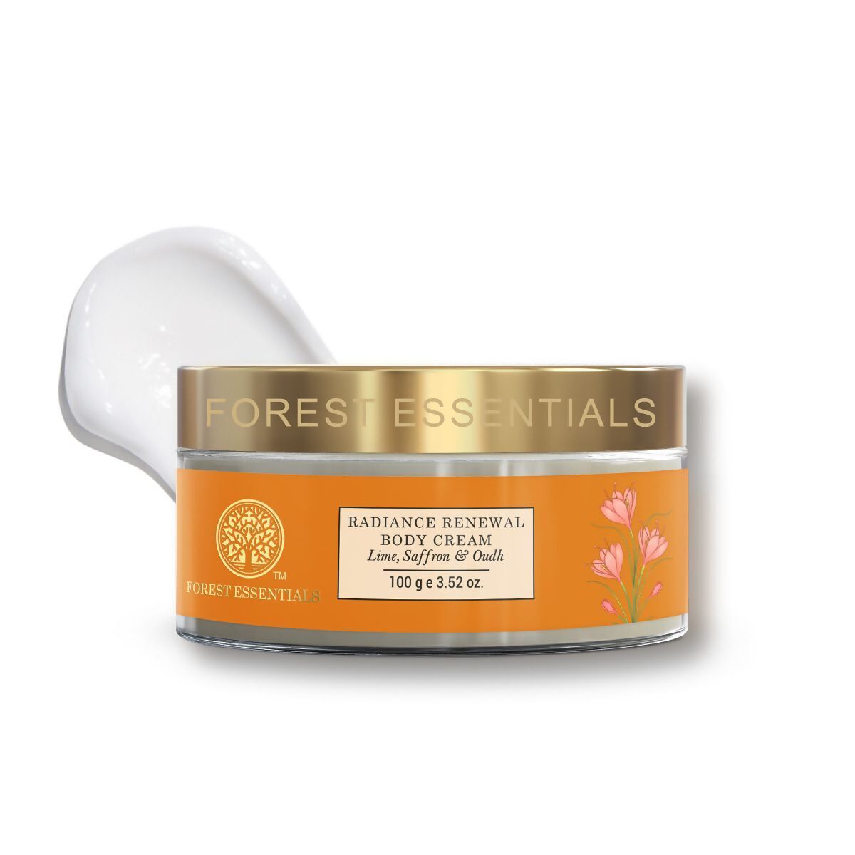 Forest Essentials Radiance Renewal Body Cream Lime Saffron & Oudh - Distacart