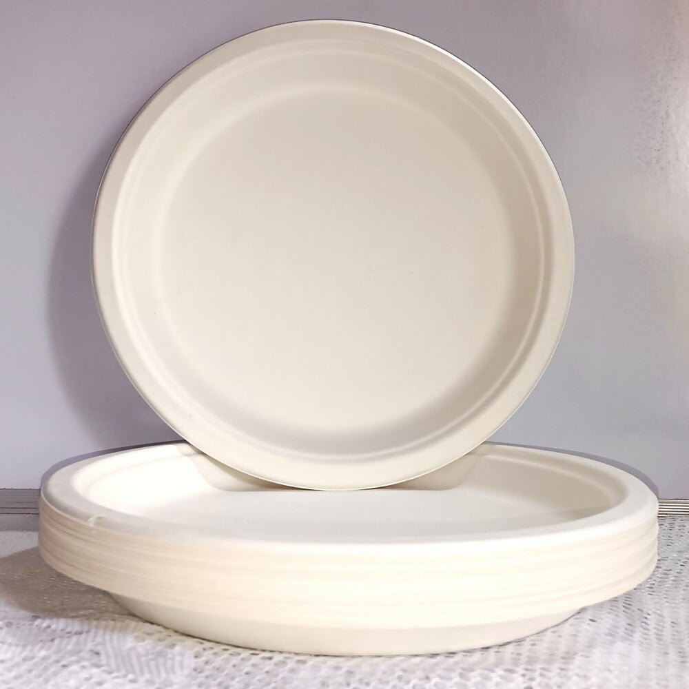 Disposable Round Plane Plates - Distacart