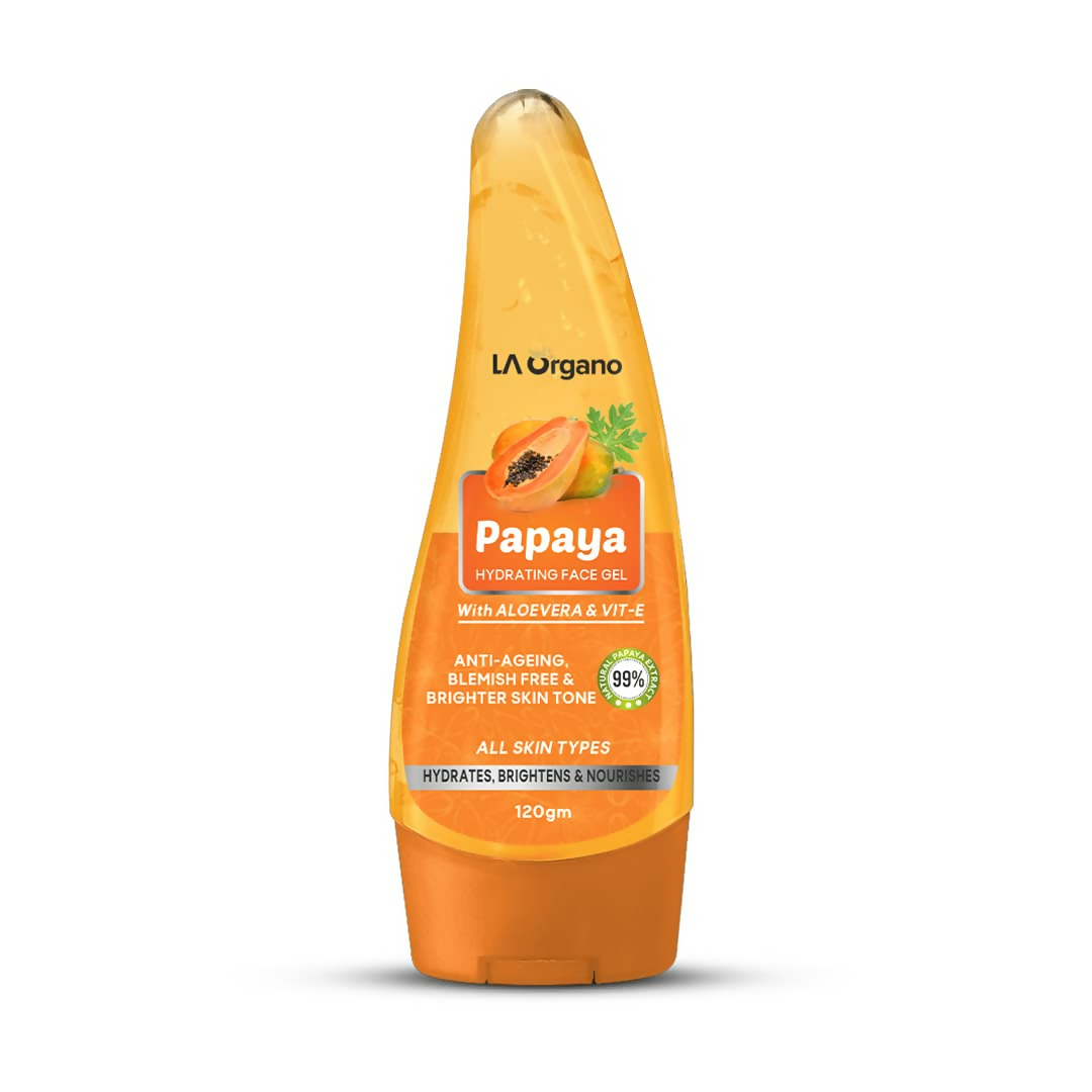 LA Organo Papaya Hydrating Face Gel with Alovera,Vit-E & Vitamin C Serum Combo