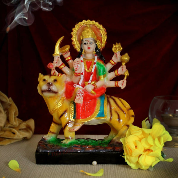 Tied Ribbons Nav Durga Devi Sherawali Mata Murti Statue - Distacart