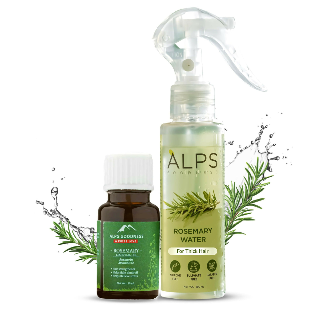 Alps Goodness Rosemary Haircare Power Duo with Rosemary Water & Rosemary Essential Oil