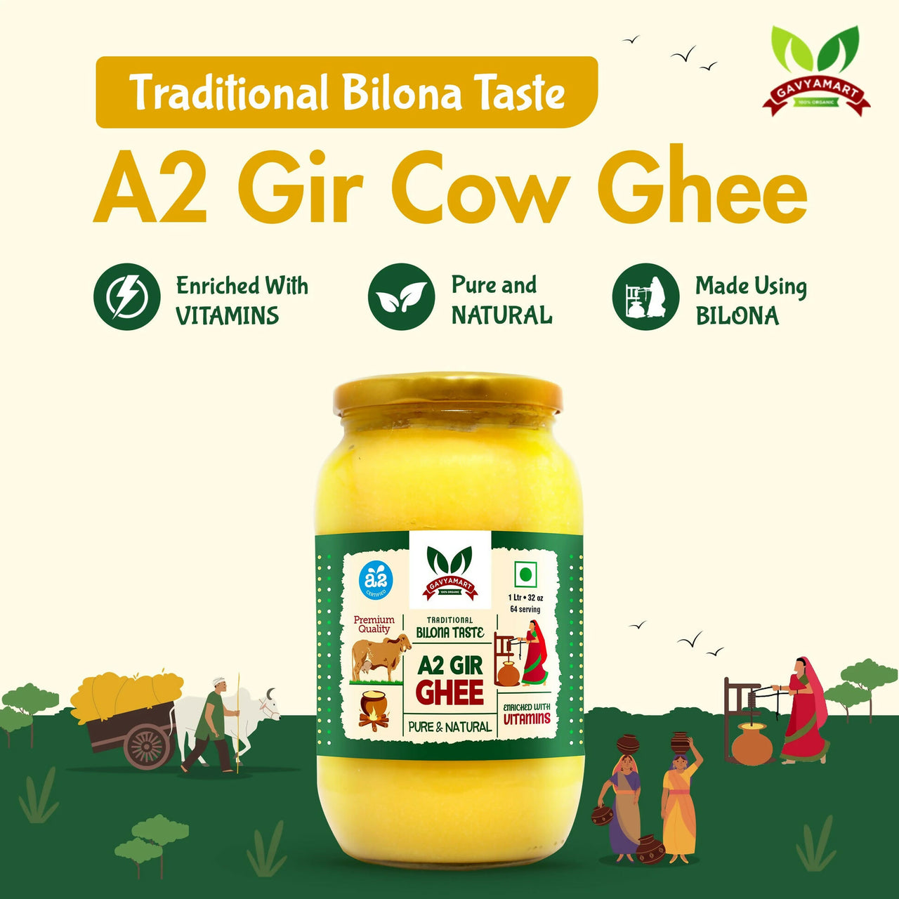 Gavyamart A2 Gir Cow Ghee