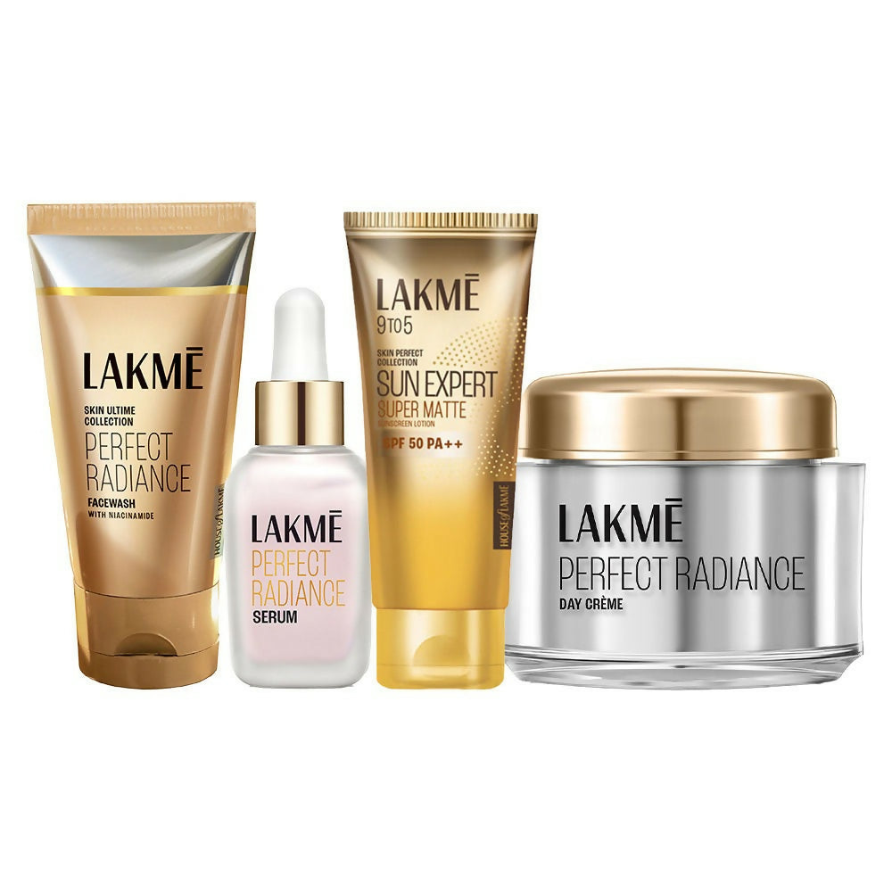 Lakme Absolute Perfect Radiance with Niacinamide CSMS (Cleanser, Serum, Moisturizer, Sunscreen) Combo