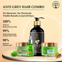 Thumbnail for Ivory Natural Grey Hair Advanced Combo (Serum, Shampoo, Cream & Gel) For Both Men & Women - Distacart