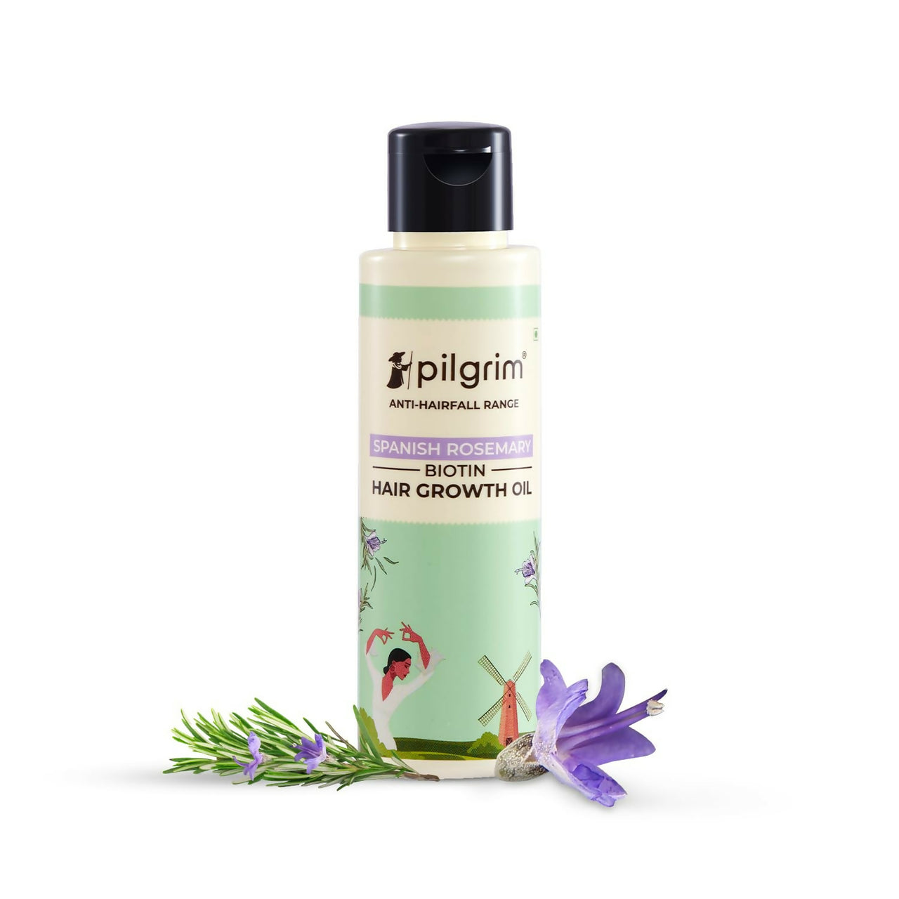 Pilgrim Spanish Rosemary & Biotin Hair Growth Oil To Control Hair Fall & Strengthens Hair - Distacart
