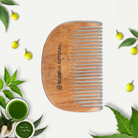 Thumbnail for Buddha Natural Beard Kacchi Neem Wooden Comb