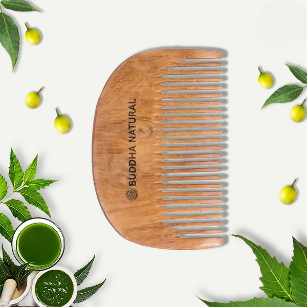 Buddha Natural Beard Kacchi Neem Wooden Comb