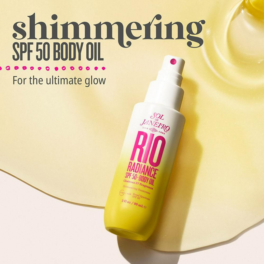 Sol de Janeiro Rio Radiance SPF 50 Body Oil Shimmering Sunscreen, UVA/UVB Broad Spectrum SPF 50