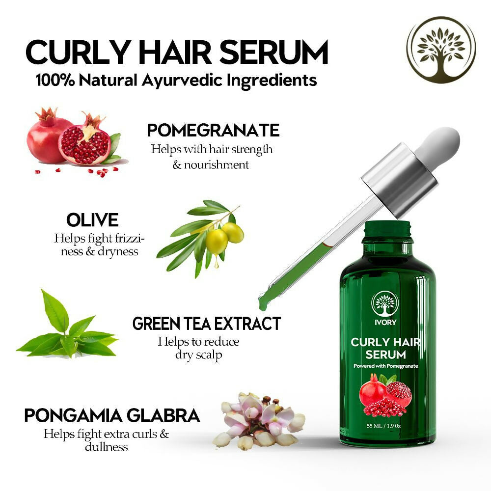 Ivory Natural Curly Hair Serum For Smooth Even Curls And Silky - Distacart