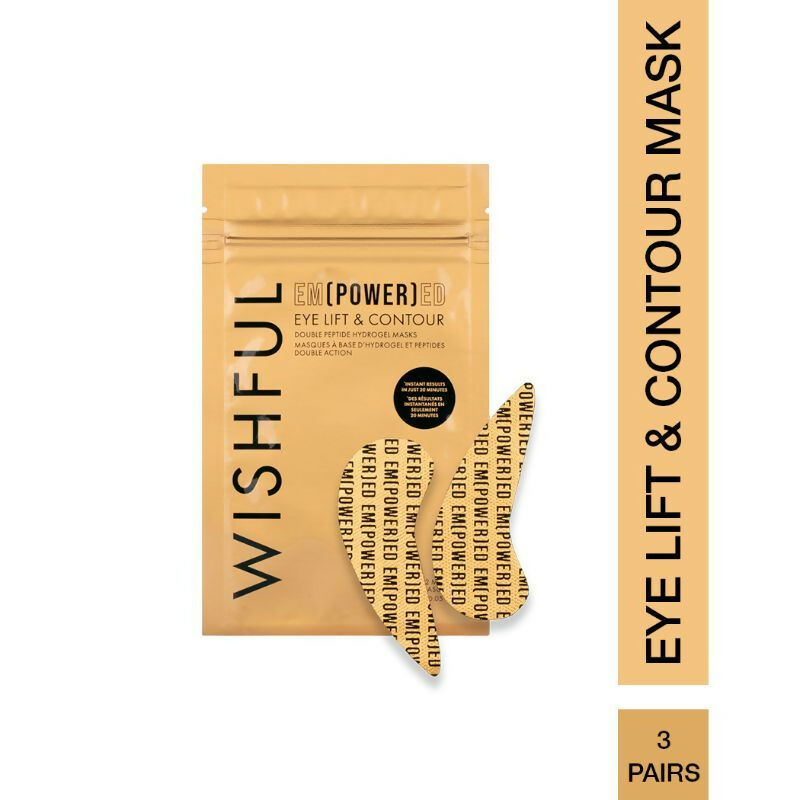 Wishful By Huda Beauty Empowered Eye Lift & Contour Double Peptide Hydrogel Masks - Korean Skincare