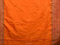 Thumbnail for Orange Paithani Silk Handloom Saree with Triple Muniya Border Design - Global Threads - Distacart