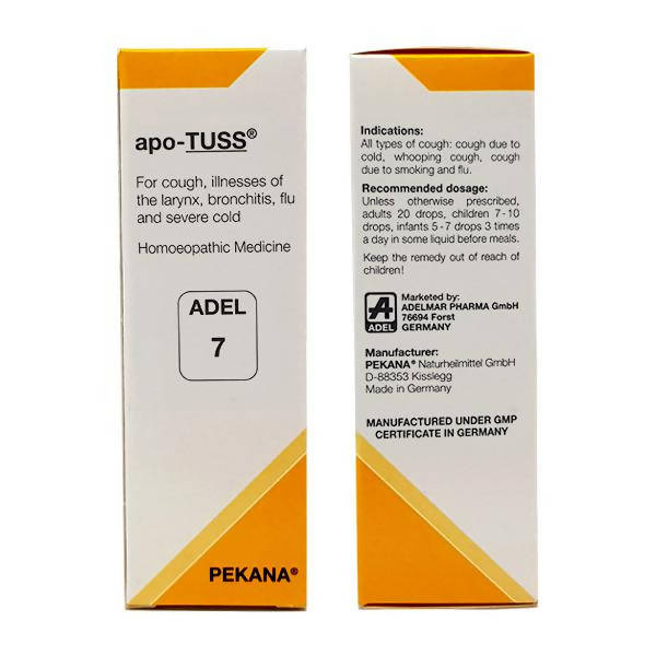 Adel Homeopathy 7 Apo-Tuss Drops - Distacart