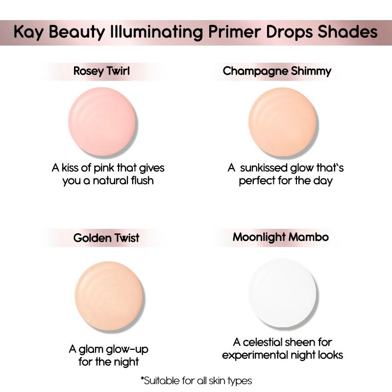 Kay Beauty Illuminating Primer Drops - Rosey Twirl - Distacart