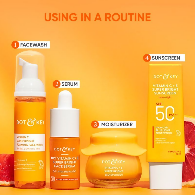 Dot & Key CSMS (Cleanser, Serum, Moisturizer, Sunscreen) Vitamin C Combo