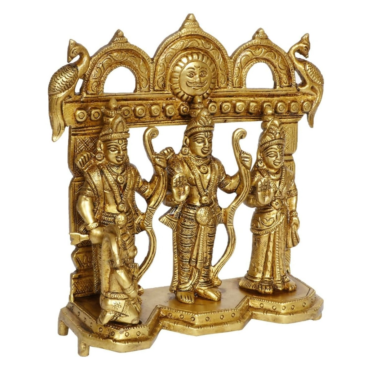 Artvarko Brass Ram Darbar Statue Shree Ram Ji Sita Laxman Hanuman - Distacart