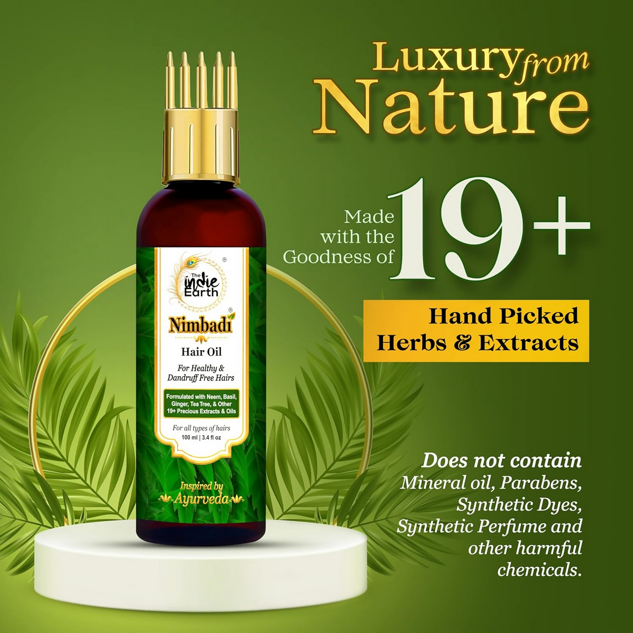 The Indie Earth Nimbadi Hair Oil For Healthy & Dandruff Free Hairs