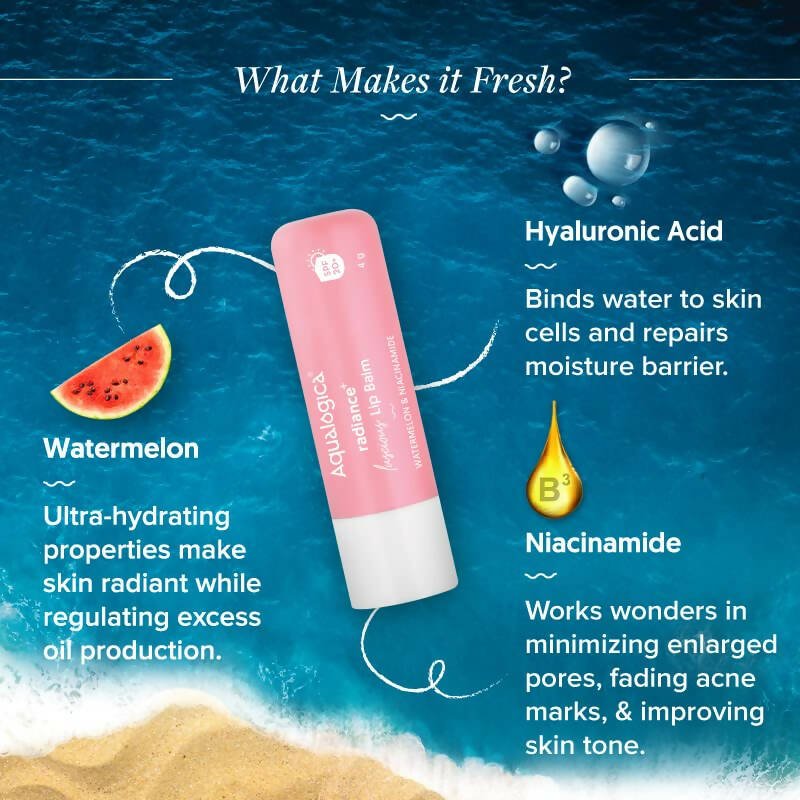 Aqualogica Radiance+ Luscious Lip Balm - Distacart