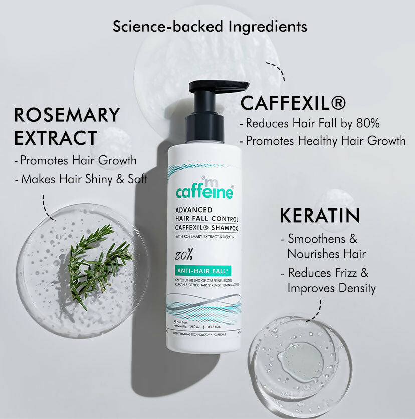 mCaffeine Advanced Hair Fall Control Caffexil Shampoo with Rosemary